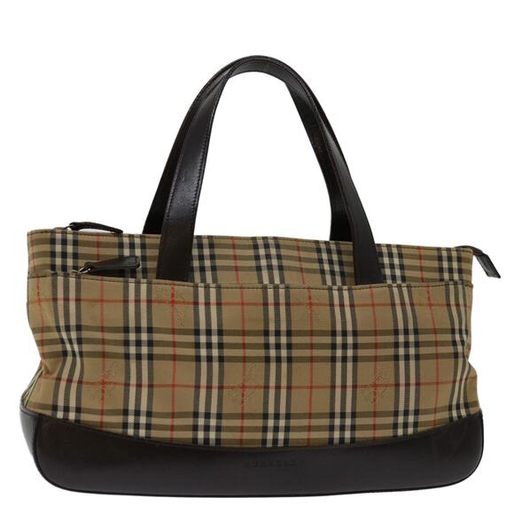 Burberry Nova Check Hand Bag Canvas Beige - Picture 1 of 16